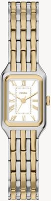 Fossil Raquel Mini Three-Hand Quartz (18mm) White Dial / Two-Tone Stainless Steel Bracelet ES5468