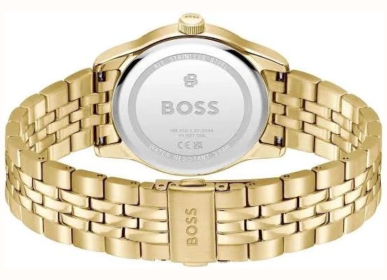 BOSS Men's 39mm Gold Plated Stainless Steel Black Dial Langford Watch 1514359 - alternate view 3