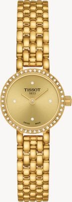 Tissot Women's Lovely Round (19.5mm) Gold Diamond Dial / Gold PVD Stainless Steel Bracelet T1400096302600