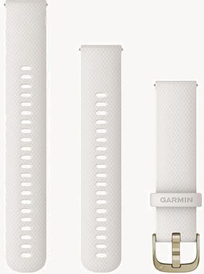 Garmin Quick Release Strap (20mm) Ivory Silicone / Cream Gold Hardware - Strap Only 010-12932-53