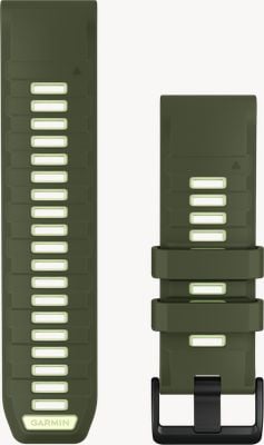 Garmin QuickFit Bands (26mm) Olive Drab/Citron Silicone with Black Hardware - Strap Only 010-14508-01