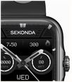 Sekonda Motion Pro GPS Smartwatch (39mm) AMOLED Display / Black Silicone Strap Watch 30240 - alternate view 2