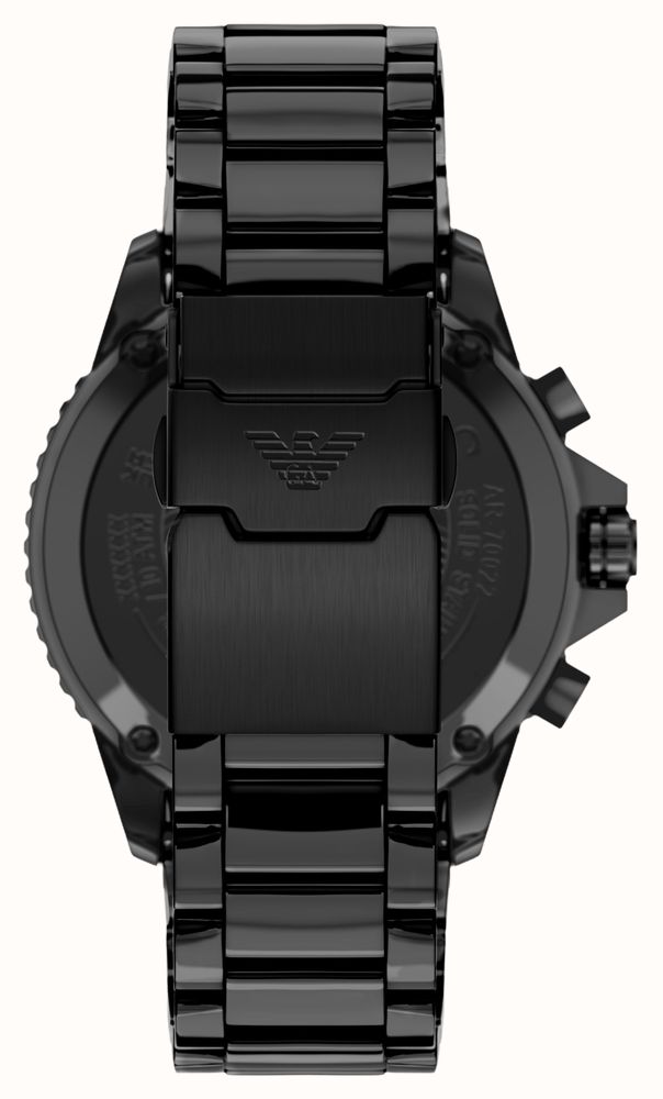 Emporio Armani Solar Chronograph (44mm) Black Dial / Black Ceramic Bracelet AR70022 - alternate view 2