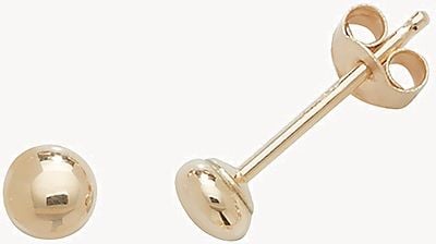 9k Yellow Gold Button Stud Earrings 3 mm ES404