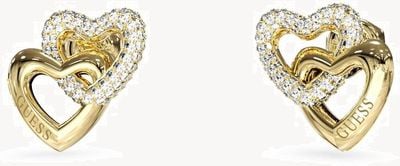 Guess Beloved Heart Link Gold-Tone Studs UBE06015YG
