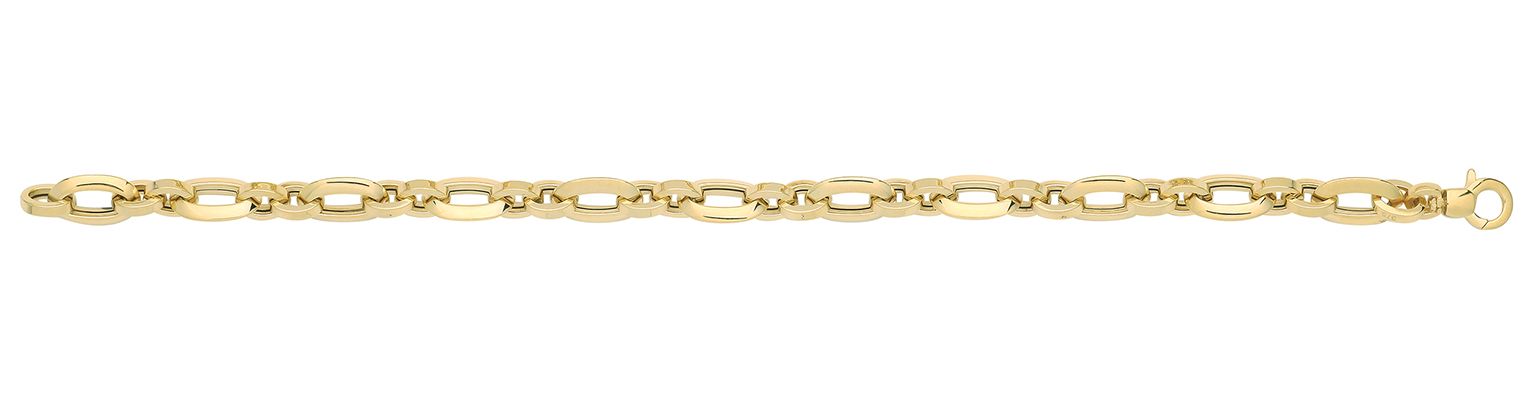 James Moore TH BR686 9ct Yellow Gold Hollow Bracelet Jewellery