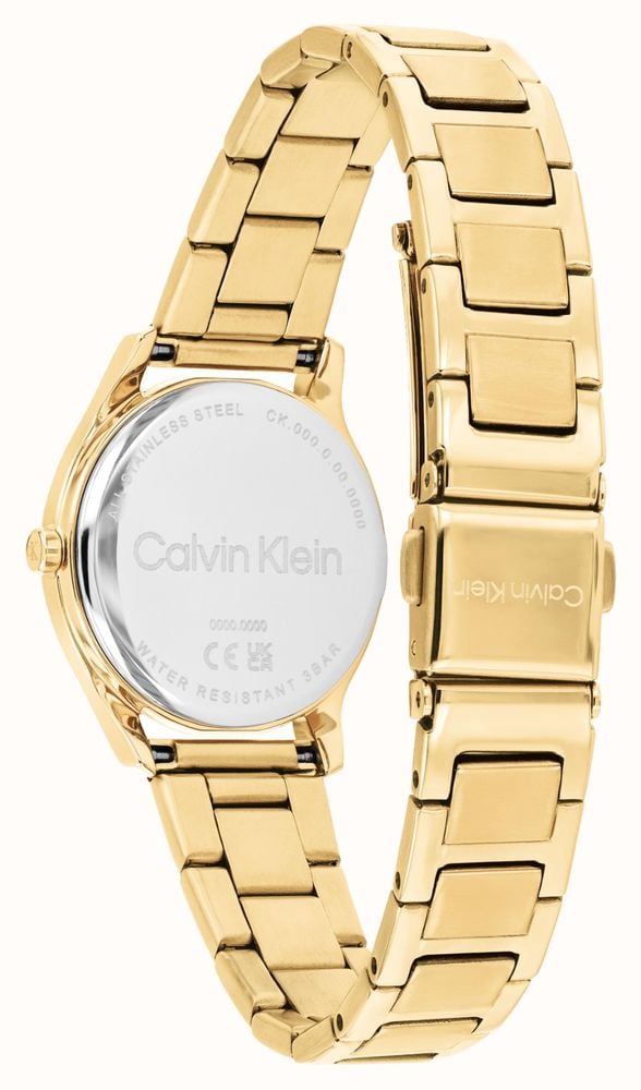 Calvin Klein Sculpted Essentials (28mm) White Dial / Gold PVD Stainless Steel Bracelet 25100214 - alternate view 2