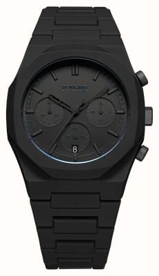 D1 Milano Polychrono Project: Shadow (40.5mm) Matte Black Dial / Black Polycarbonate Strap PHBJSH