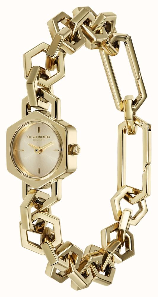 Olivia Burton 20mm Hex Link Mini Gold Bracelet 24000394 - alternate view 2