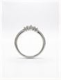 5 Stone Pavé Natural Diamond Platinum Chevron Half Eternity Band J8293 - alternate view 3