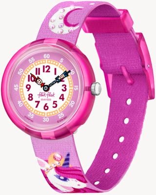 Flik Flak Dreaming Unicorn | Pink Unicorn Pattern Fabric Strap FBNP195