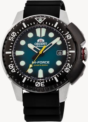 Orient M-Force Automatic (47.3) Turquoise Fumé Dial / Black Rubber Strap RA-AC0L04L00B