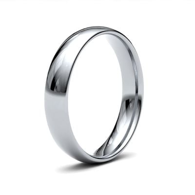 James Moore Wedding Rings | 9ct White Gold | 4mm | Light | Traditional Court | AG_4GLC-9W