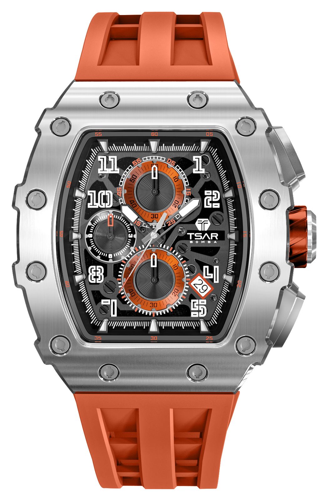 TSAR BOMBA TB8204Q-11 Elemental Series Quartz Calendar (43. Watch