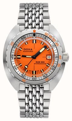 DOXA SUB 300 Professional (42.5mm) Orange Iconic Dial / Stainless Steel Rice-Grain Bracelet 821.10.351.10