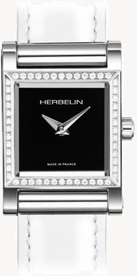 Herbelin Antarès Watch Case - Black Dial / Stainless Steel Crystal Set - Case Only H17144AP52Y04