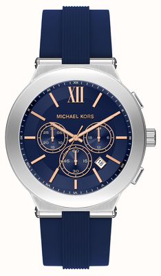 Michael Kors Billie Chronograph (46mm) Blue Dial / Blue Silicone Strap MK9254