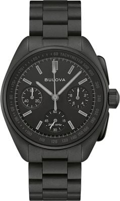 Bulova Lunar Pilot Black Hole Limited Edition (41mm) Black Musou Dial / Matte Black Ion Stainless Steel 98A335