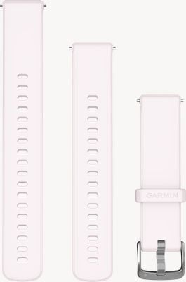 Garmin Quick Release Bands (18mm) Blush Pink Silicone with Silver Hardware - Strap Only 010-13406-03
