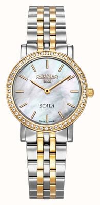 Roamer Scala Crystal (28mm) Mother-of-Pearl Dial / Two-Tone Stainless Steel Bracelet 976830 47 20 50