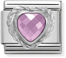 Nomination Classic Heart Sterling Silver & Steel Charm 330603/003