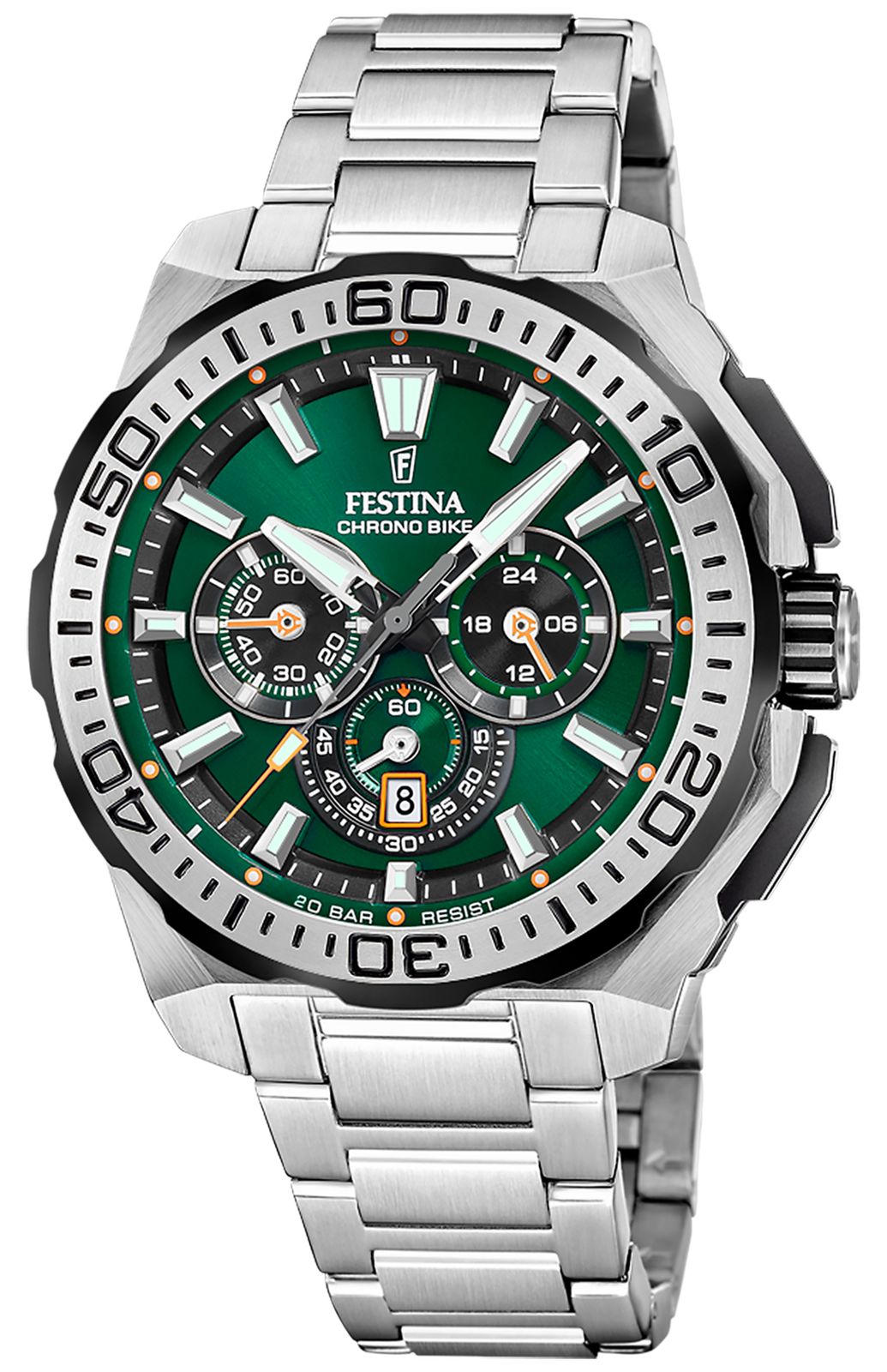 Festina F20724/3 Chrono Bike 2025 (45.5mm) Green Dial / Watch