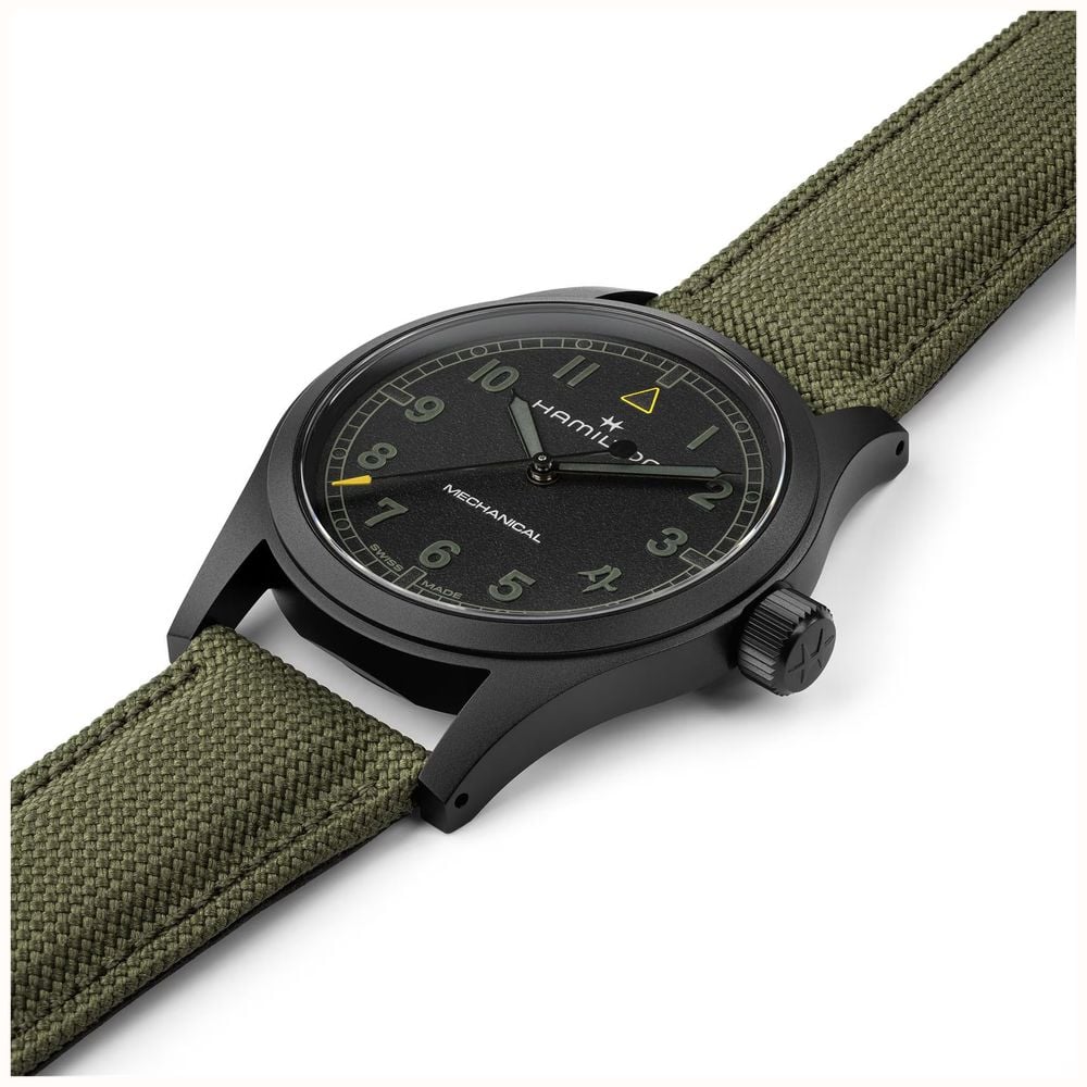 Hamilton Khaki Field Mechanical *Call of Duty - Modern Warfare 4* (38mm) Black Dial / Green Textile Strap H69469930 - alternate view 4