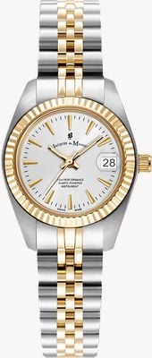 Jacques Du Manoir Inspiration Classic (26mm) Silver Dial / Two-Tone Stainless Steel Bracelet JWL02101