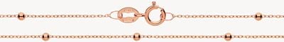 Treasure House 9CT Rose Gold Flat Trace+Bead Chain 16" CH179R/16