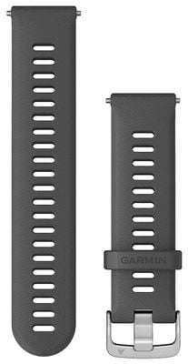 Garmin Quick Release Strap Only (22mm) Grey Silicone, Silver Hardware 010-11251-3C