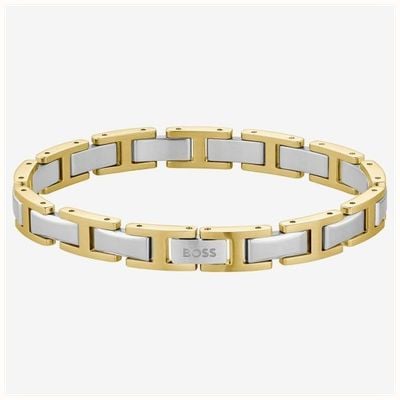 BOSS Jewellery Nolan Two Tone Stainless Steel Linked Chain Bracelet 1580793