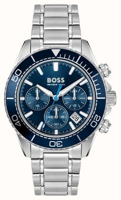 BOSS SEALINER Quartz Chronograph (44mm) Blue Dial / Stainless Steel Bracelet 1514322