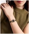 Fossil Harlow 22 mm Three-Hand Black Leather and Gold-Tone Stainless Steel Fossil Watch ES5496 - alternate view 5