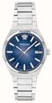 Versace V LEO AURIA (39mm) Blue Gradient Dial / Stainless Steel Bracelet VE5Y00126