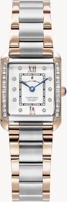 Jacques Du Manoir Emily Two-Hand Crystal (19mm) White Dial / Two-Tone Stainless Steel Bracelet JWL05504
