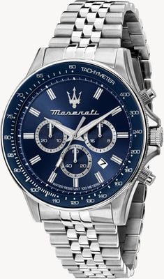 Maserati Men's Sfida Sport (44mm) Blue Dial / Stainless Steel Bracelet R8873640025