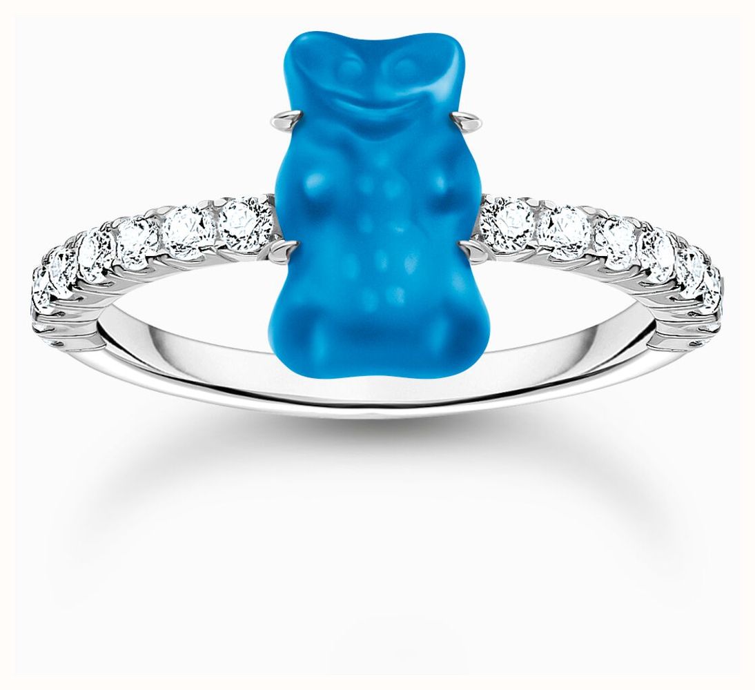 Thomas Sabo X HARIBO Mini Blue Goldbear White Zirconia Sterling Silver ...