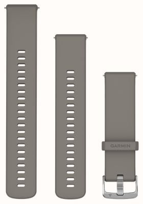 Garmin Quick Release Bands (22mm) Silver Grey Silicone with Silver Hardware - Strap Only 010-13406-10