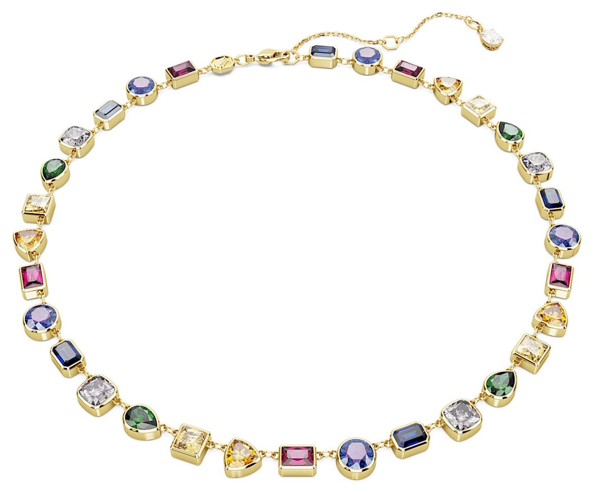 Photos - Pendant / Choker Necklace Swarovski 5662915 Imber Necklace Mixed Cuts Multicoloured Jewellery Yellow,White,Purple,Green,Blue,Gold Plated 5662915 