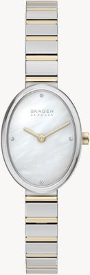 Skagen Anita Oval Quartz (20mm) Mother-of-Pearl Dial / Two-Tone Stainless Steel Bracelet SKW3198