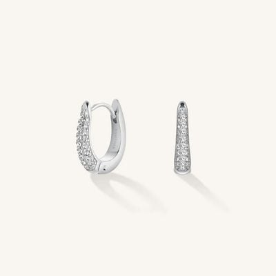 Rosefield Jewellery Crystal Huggies Silver Stainless Steel Earings JECHS-J1028
