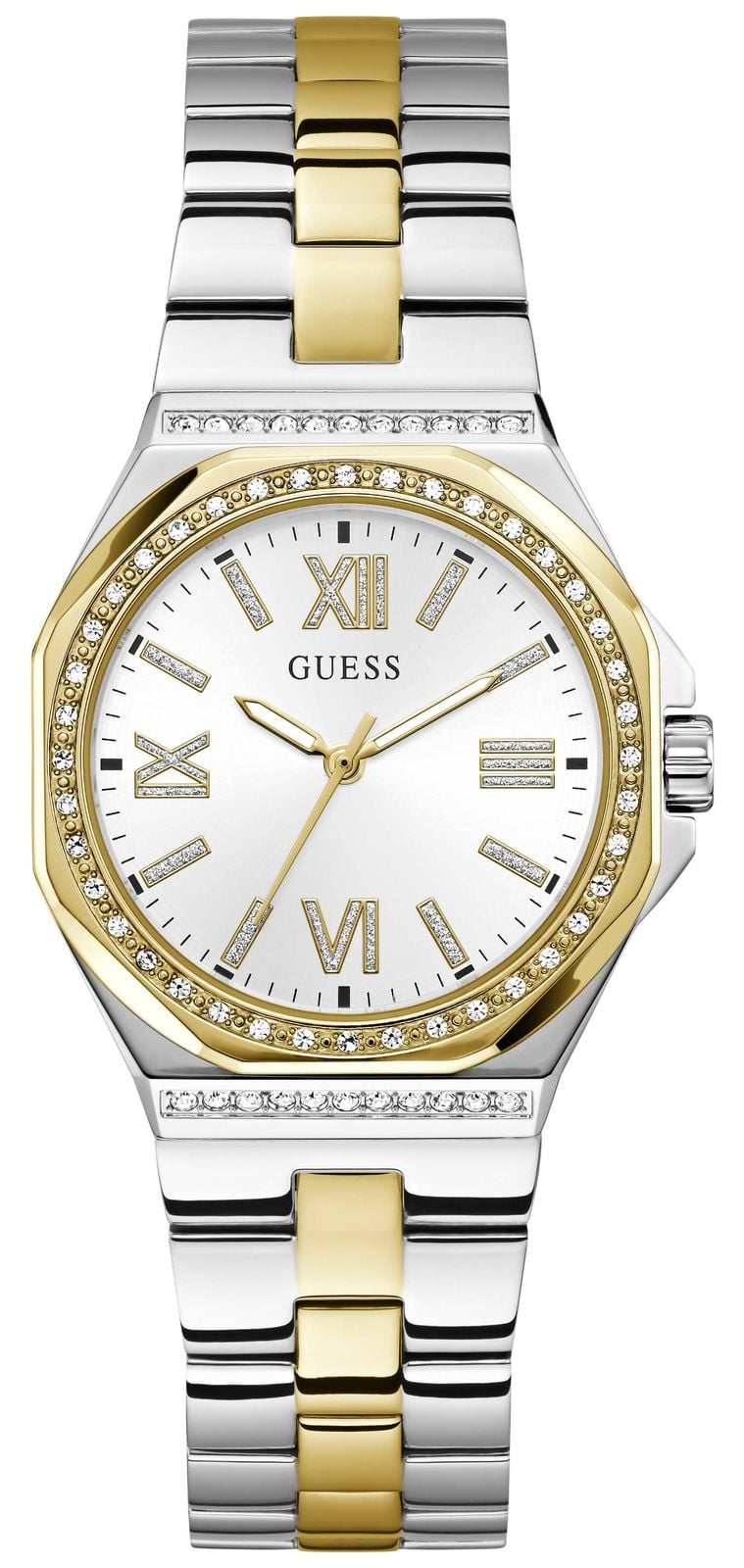Guess GW1095L3 Watches Women's Empress White Sunray Dial Two Watch
