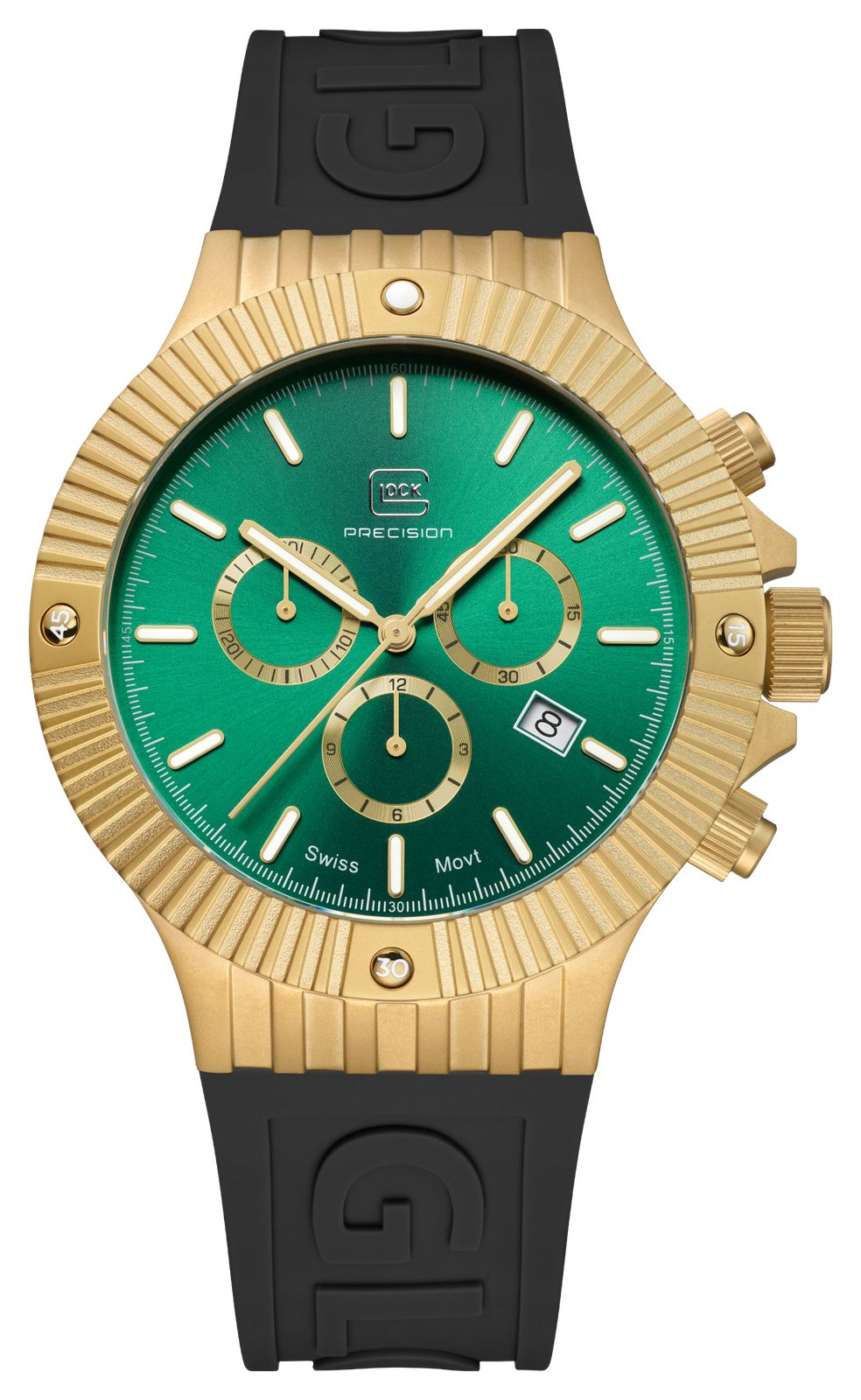 GLOCK Precision GW-37-3-24 Chronograph (44mm) Green Sunray Watch
