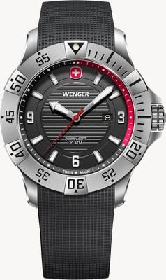 Wenger Seaforce Quartz (43mm) Black Dial / Black Silicone Strap 01.0641.138