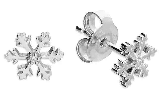James Moore CME H3831/C Silver 7mm Cubic Zirconia Snowflake Jewellery