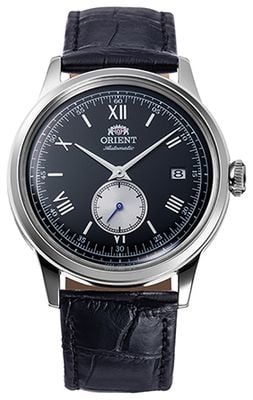 Orient Bambino Small Seconds Mechanical (38mm) Black Dial / Black Leather Strap RA-AP0101B30B