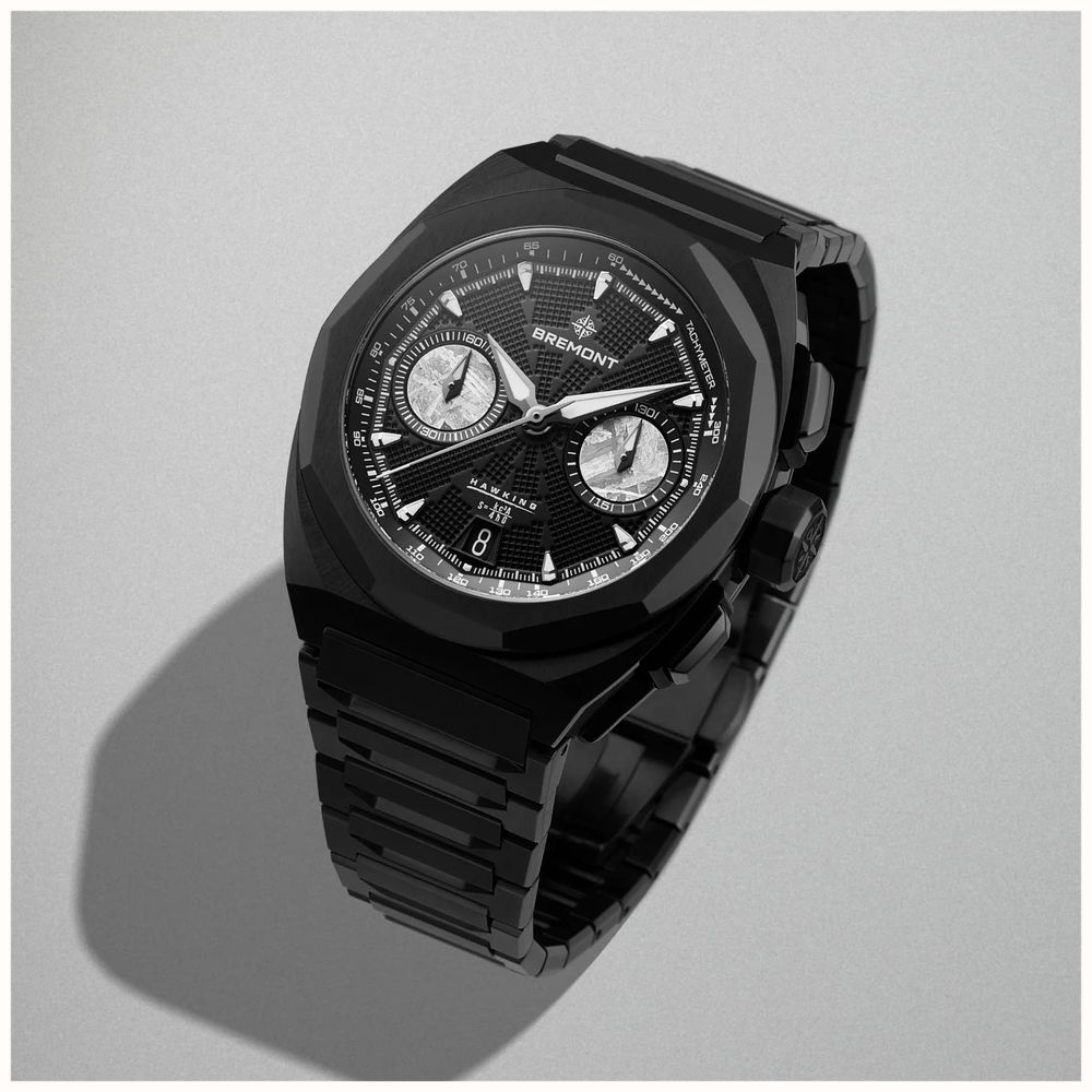 Bremont Supernova Chronograph Hawking Edition (41mm) Black Galvanic Metal Dial / Black Steel Bracelet SN41-CHR-DLC-HWK-B - alternate view 8