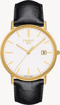 Tissot Goldrun Sapphire 18K Gold Leather Strap T9224101601100