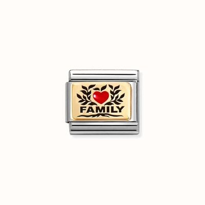 Nomination Composabe Classic Gold and Enamel Family Red Heart 030289/07