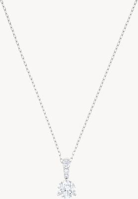 Swarovski Solitaire |Rhodium plated |White | Classic | Necklace 5472635